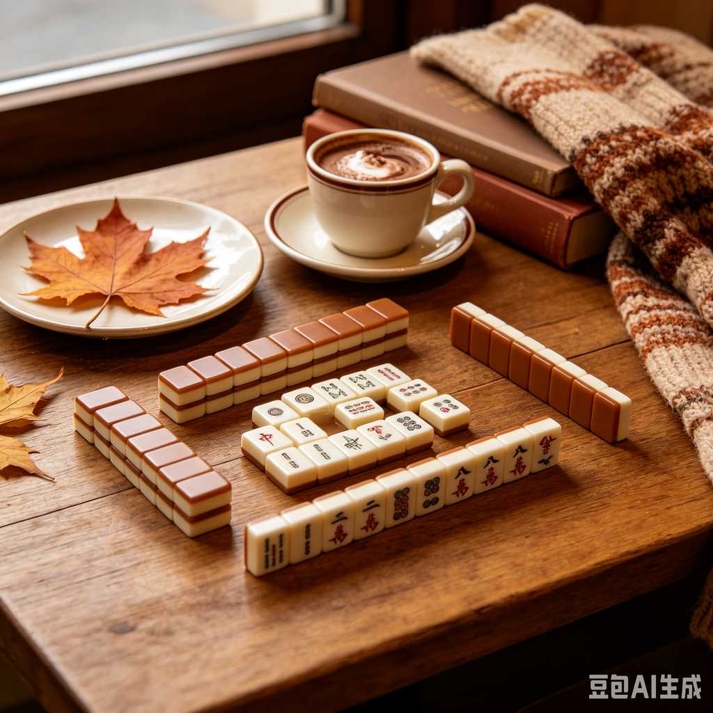 flat print mahjong set